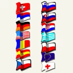 Ukrán lobogó 20x30 cm 