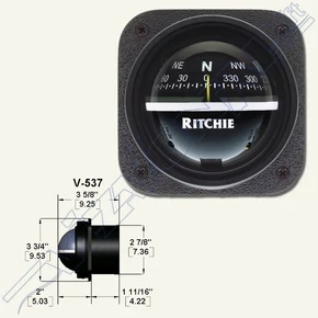 Ritchie compass (V-537W) Fekete