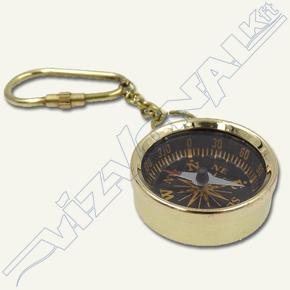 Réz kulcstartó, compass